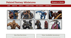 Desktop Screenshot of paintedfantasyminiatures.com